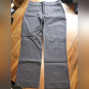 NWT Old Navy High Rise Pixie Straight Flat Front Pants Charcoal Gray Sz 6P
